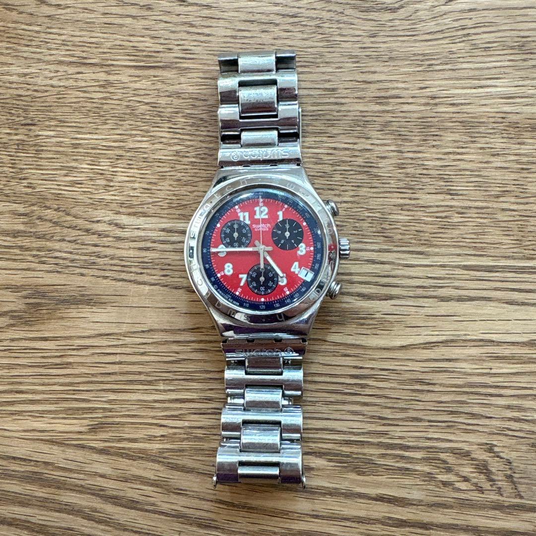 Swatch Chronograph Wristwatch Secret Agent YCS405G