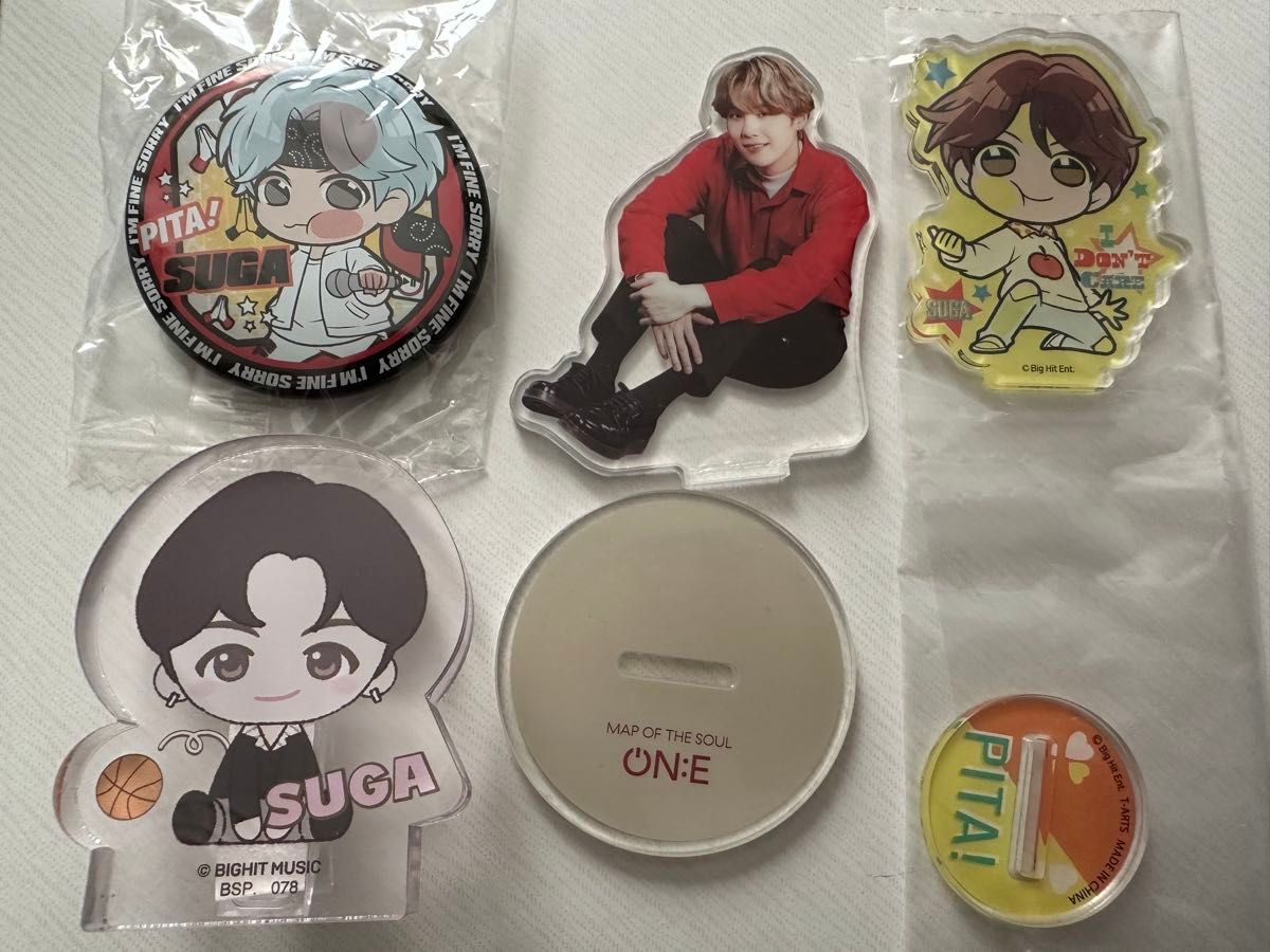 BTS TinyTAN 立体展示架 罐装徽章 SUGA 舒格 雨琦
