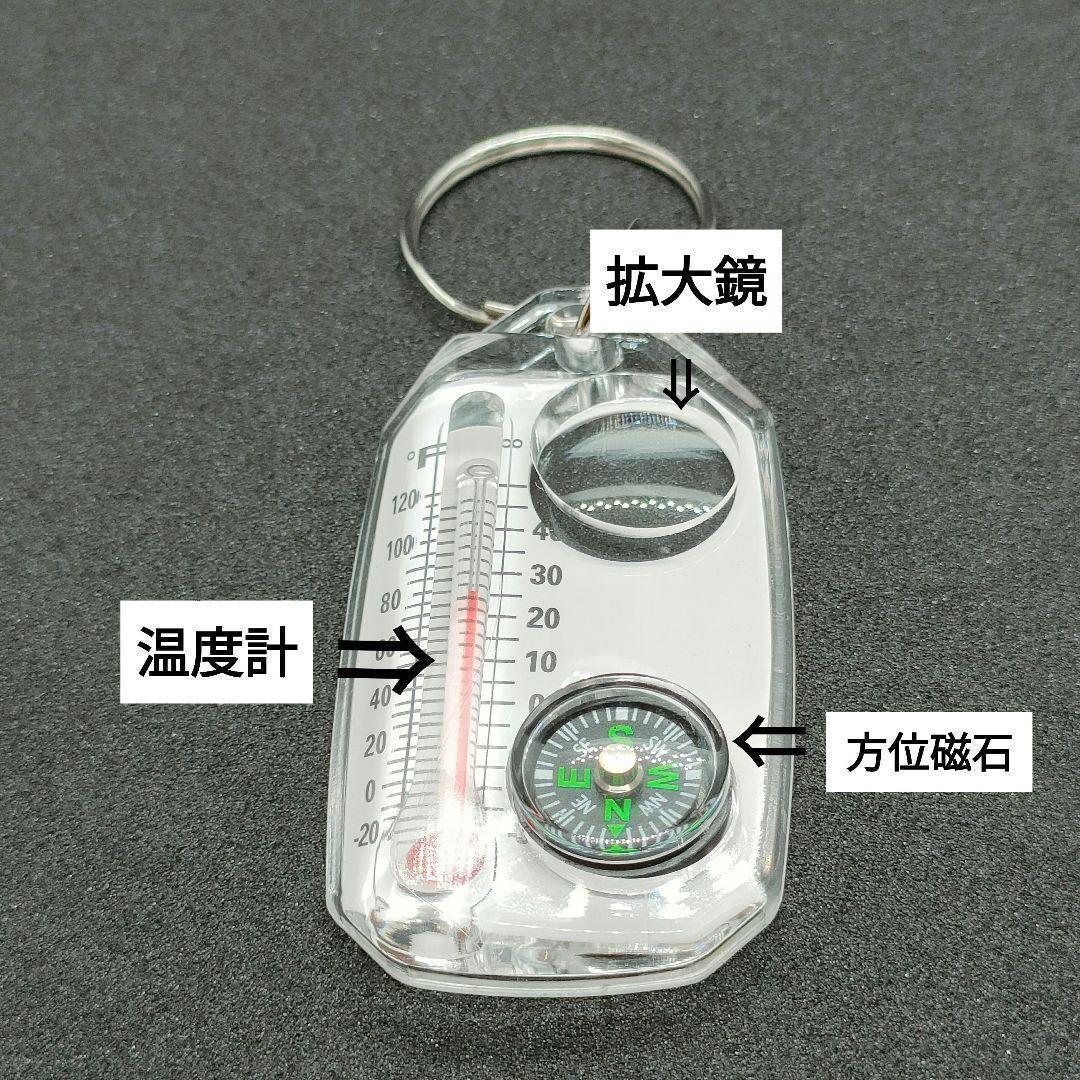 【1个3角色】包上的防灾 · 便利齿轮!放大镜 + 罗盘 + 温度计钥匙圈
