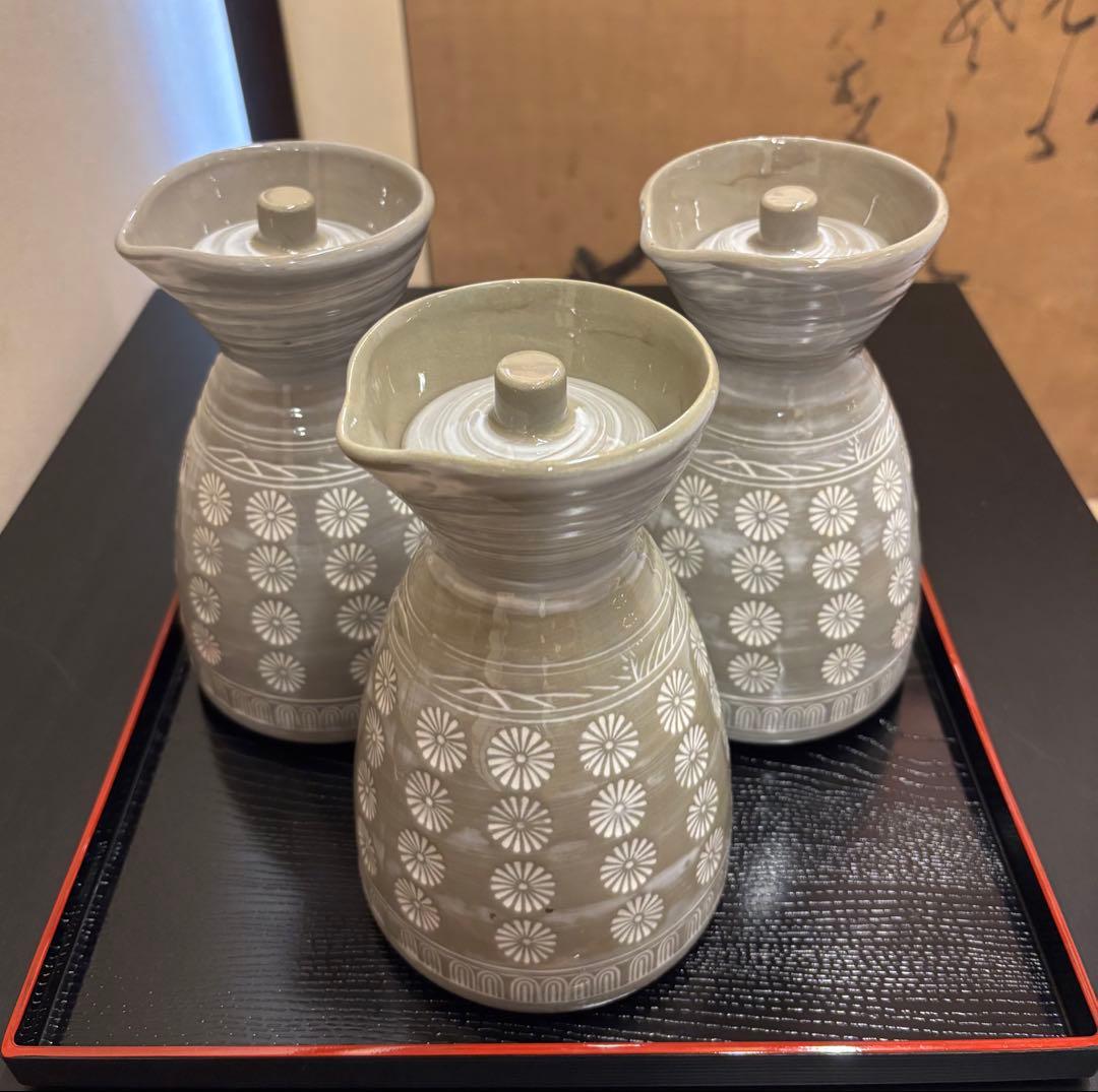 三岛银峰 汤壶 陶器 大号3个装