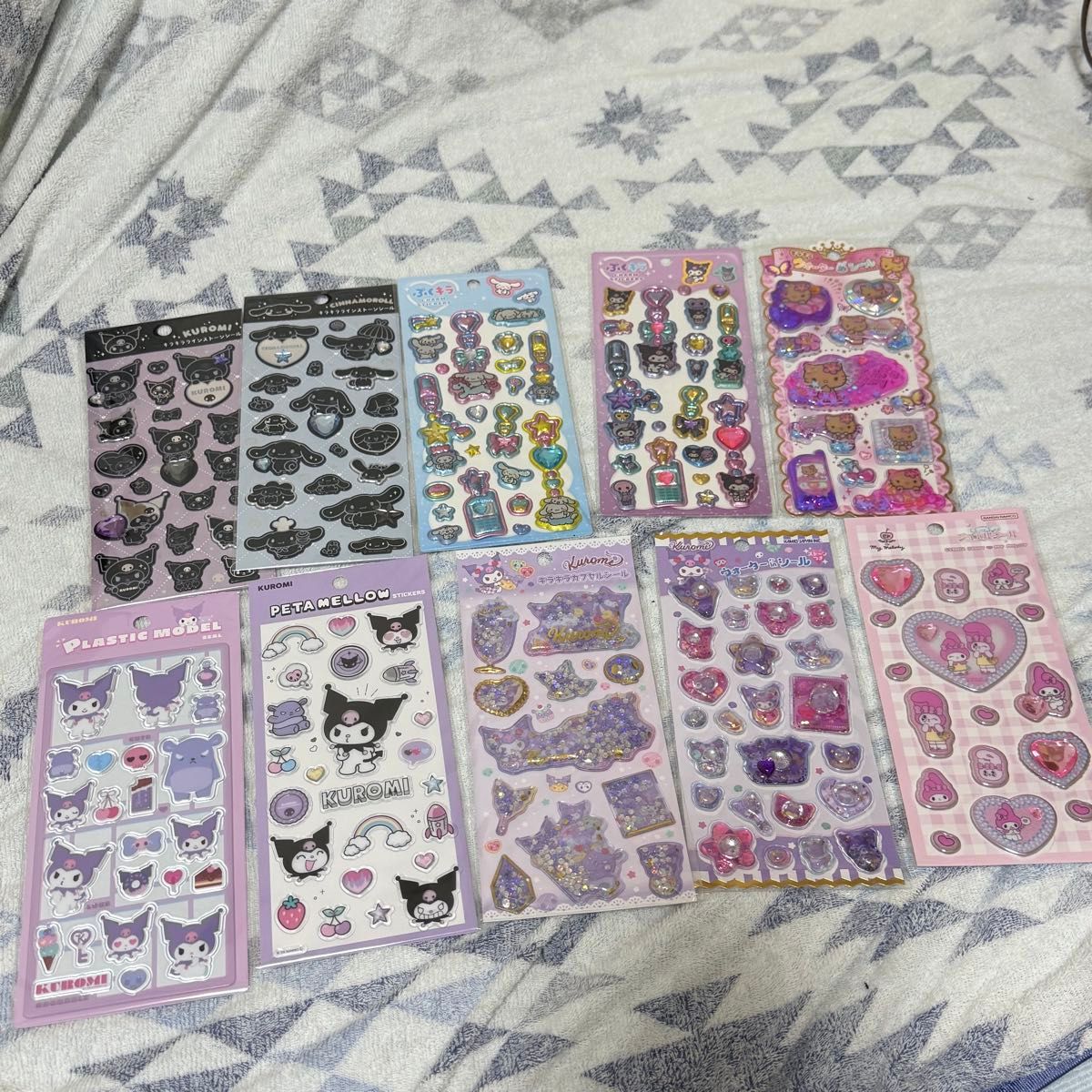 10 pieces of Sanrio seal set Kuromi Mai Melody Cinnamoroll Hello Kitty bulk sale
