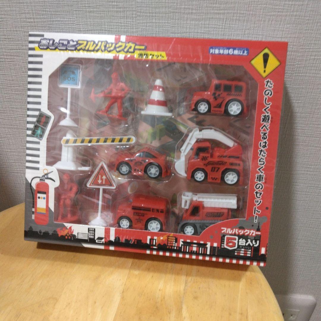 Work Pull-Back Cars Fire Truck Set Mini Car 5 Pieces