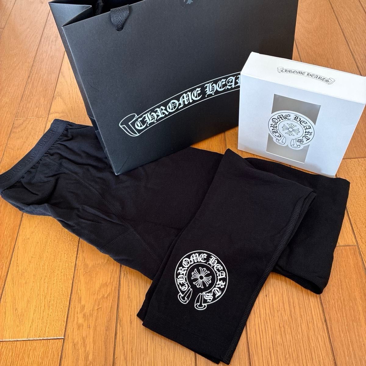 降价正品克罗心男士紧身裤 保暖裤 黑色 L码 Logo 马蹄铁未使用