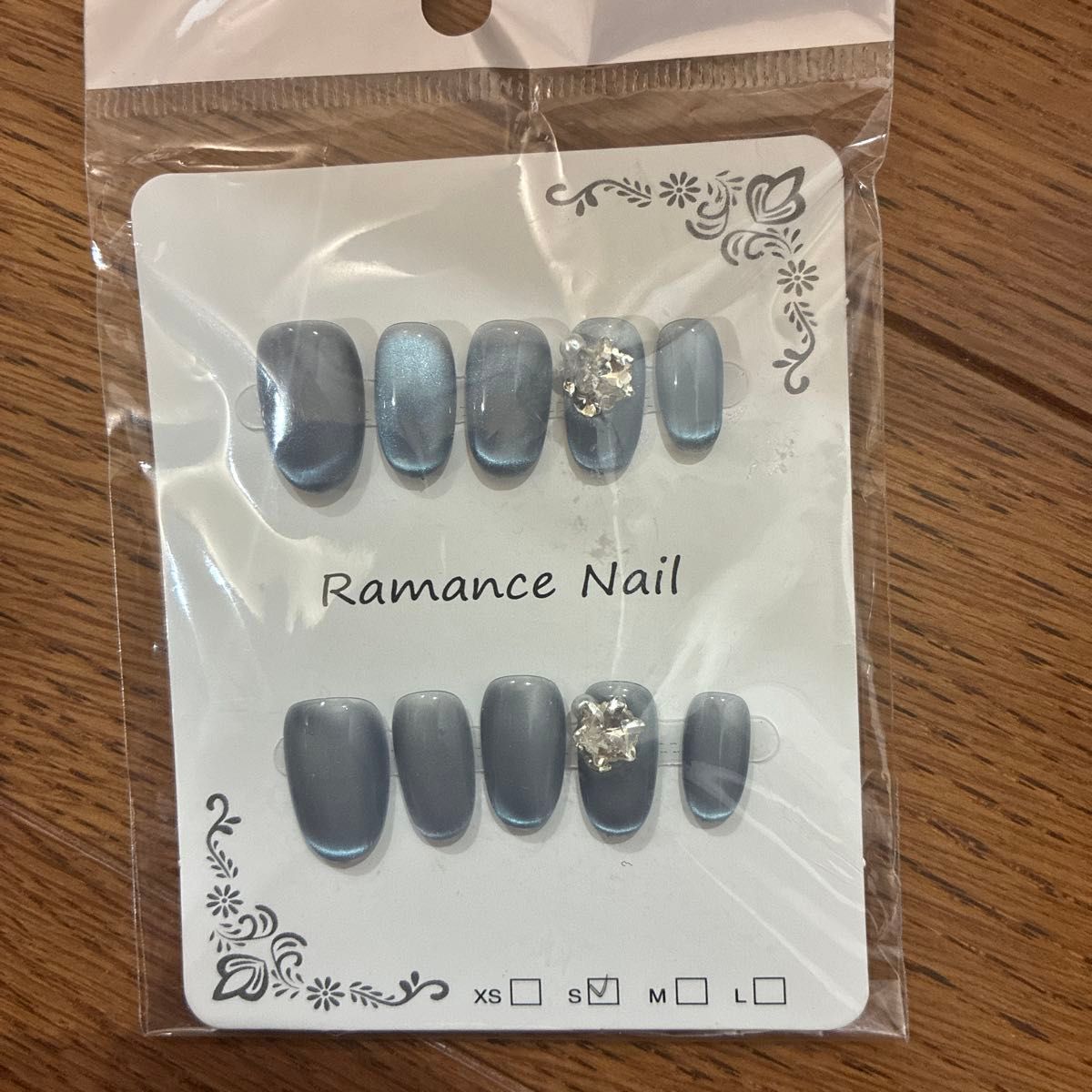 Ramance美甲指甲贴片 磁性美甲 蓝色系 S号