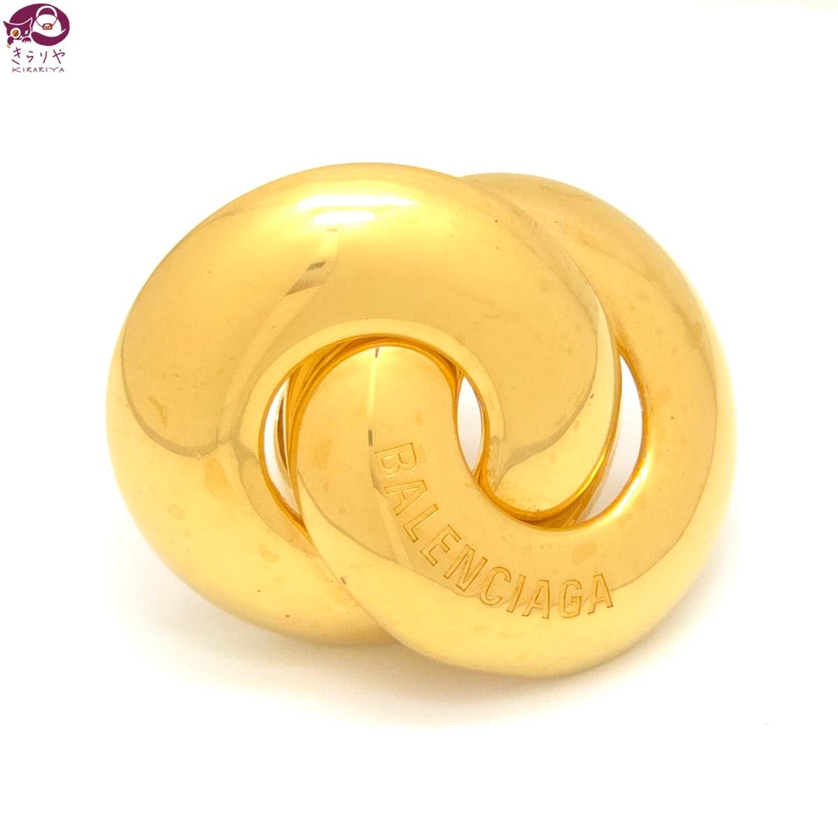 巴黎世家 624354 双环 52号 约12号 金色表面黄铜 23.03克 带盒子 保存袋 说明书 意大利制造