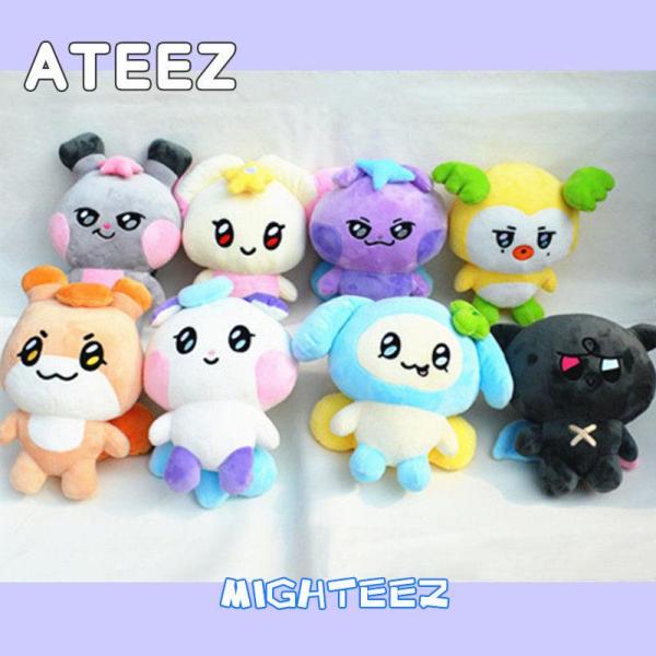 ATEEZ周边 毛绒玩具 25-30cm MIGHTEEZ 角色周边 艾提斯 玩具 全员 K-POP 韩国 应援 小物 玩具 可爱 柔软 MINGI ATEEZ ATINY