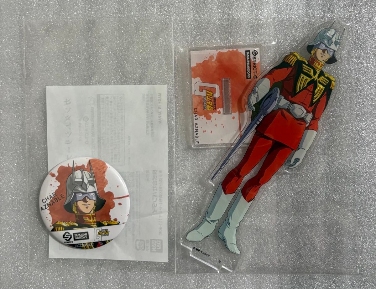 STRICT-G×TAMASHII NATIONS アクリルスタンド、缶バッジ★シャア
