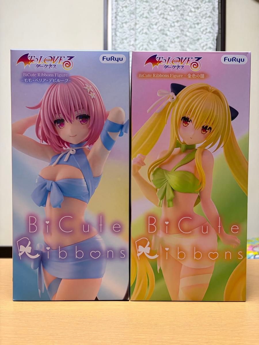 To LOVEる-ダークネス- BiCute Ribbons Figure モモ・ベリア・デビルーク金色の闇 フィギュア2点セット