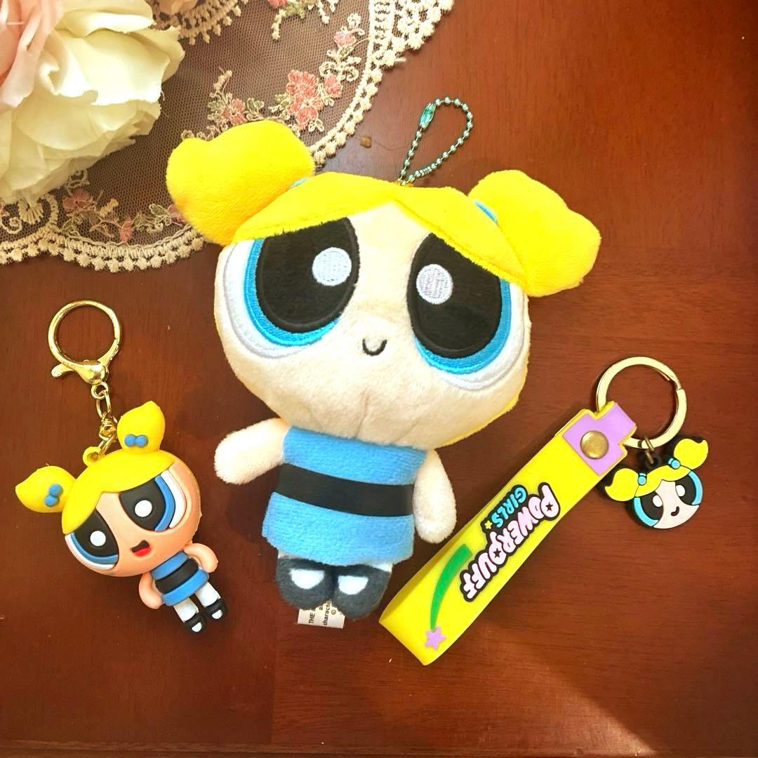 Powerpuff Girls Bubbles Mascot Keychain Rubber Keychain