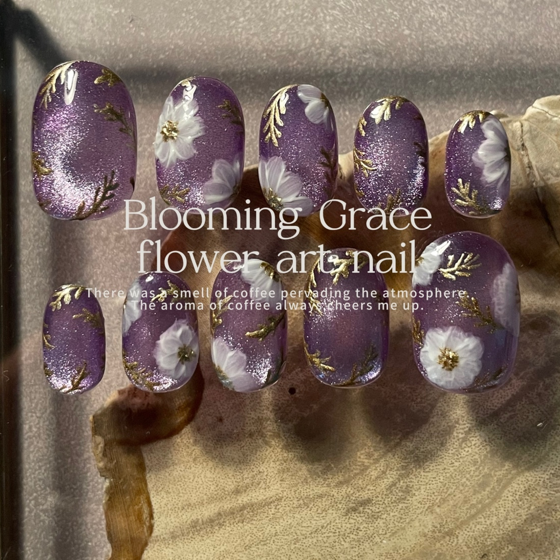 Lavender Dream Flower Fantasy Nail Tips