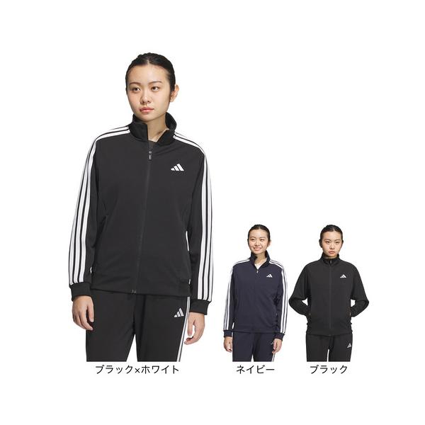 阿迪达斯（adidas）（女士）三条纹宽松版型双面针织运动上衣 JVP35