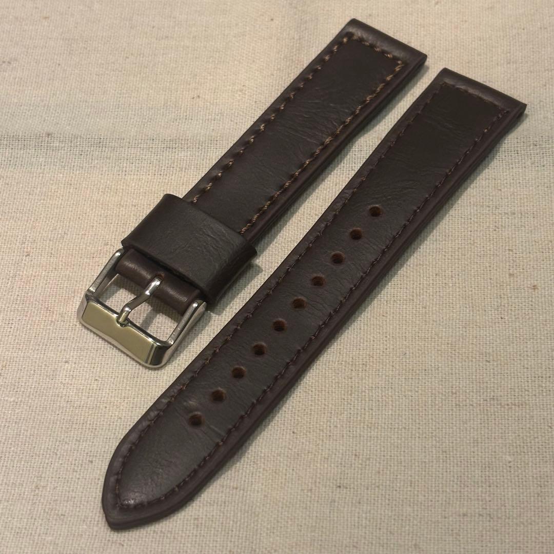 【橄榄球宽20mm用/手工制高级皮革带】棕色吊带