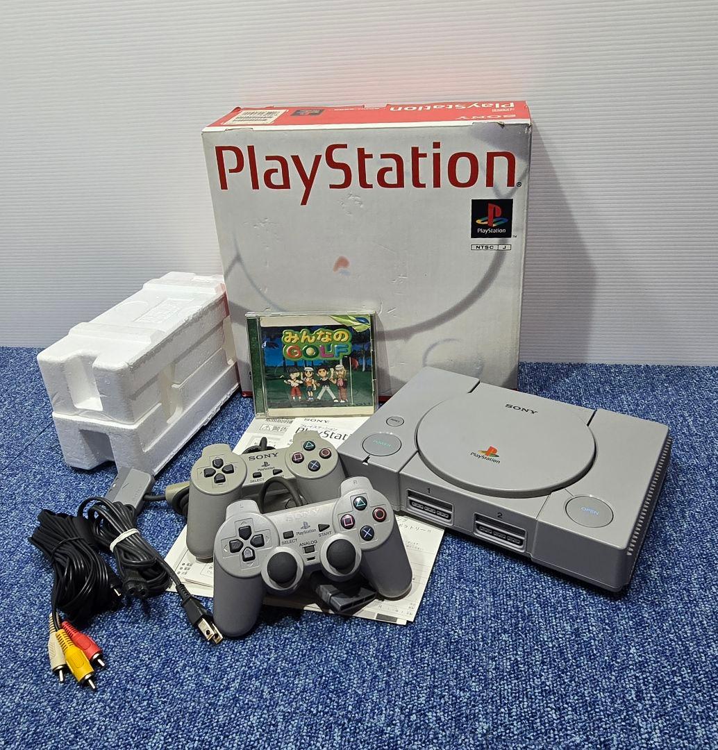 索尼 PlayStation 主机 初期型号 配备2个手柄/带包装盒/可正常运行