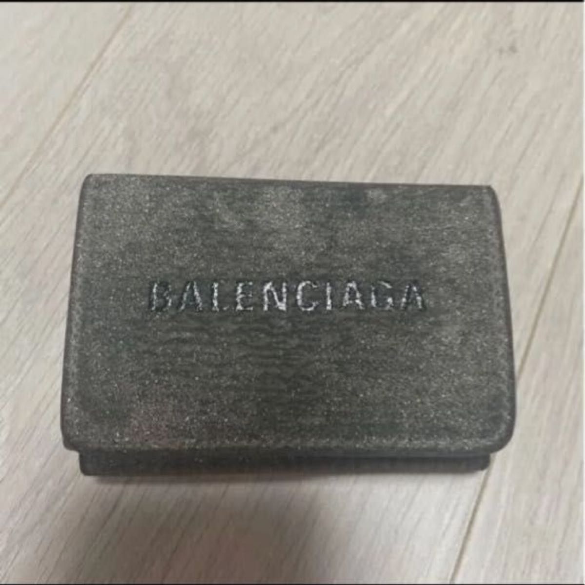 BALENCIAGA Balenciaga Glitter Trifold Mini Wallet