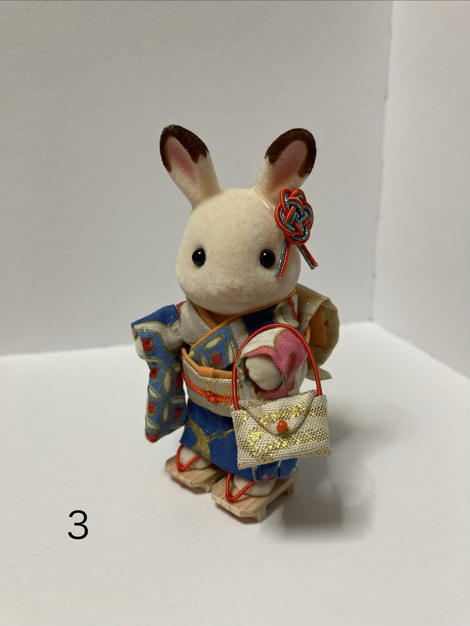 森贝儿家族 妈妈款 和服 木屐 发饰 手提包 手工制作 -3