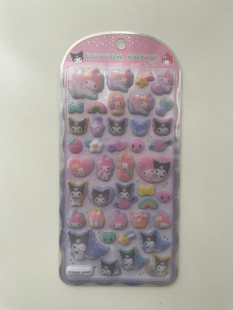 Sanrio Cotton Puffy Sticker My Melody & Keroppi