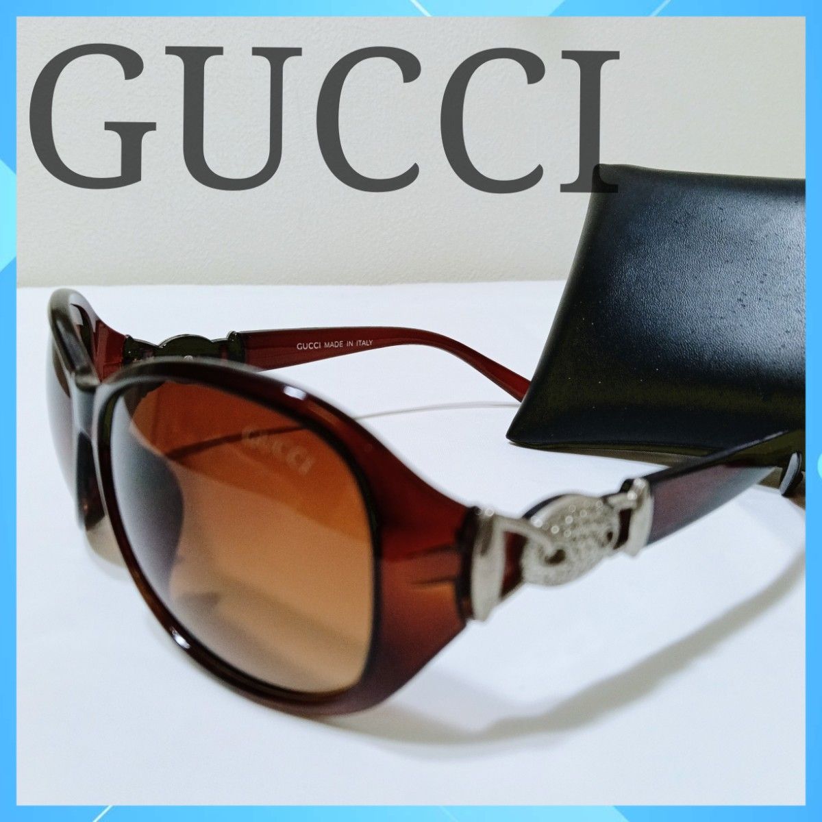 GUCCI グッチ サングラス メンズ レディース ブランド ブラウン 眼鏡 茶