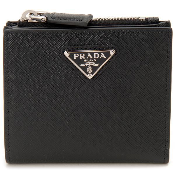 Bonus Store Plus Eligible Brand Sale PRADA Men's Black Bifold Wallet ML049 QHH F0002