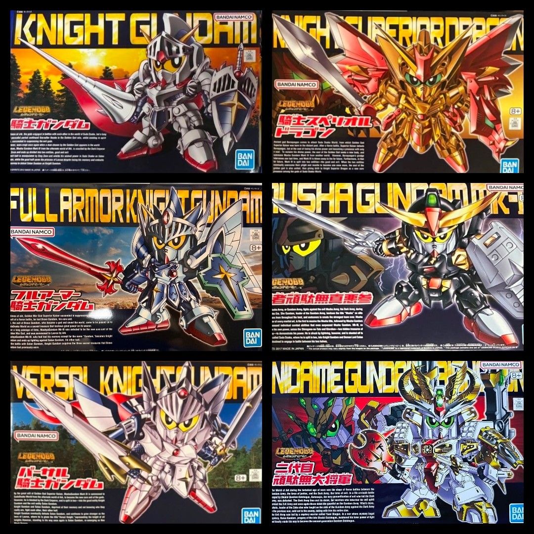 BANDAI LEGENDBB Knight Gundam Series 6 Body Set Plastic Model New Unassembled
