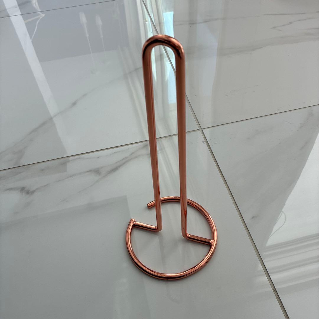 厨房纸巾架 立式 玫瑰金色