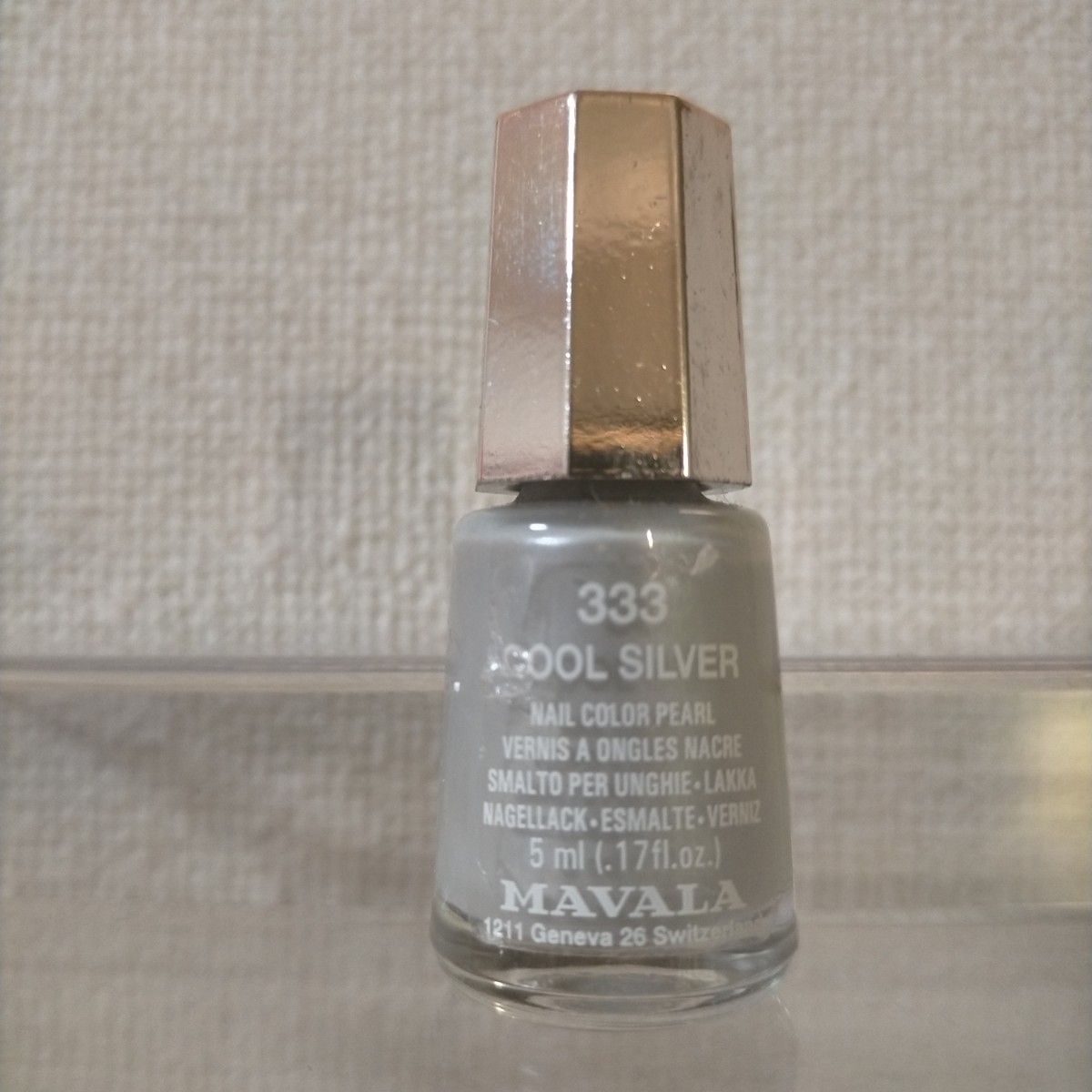 Mavala 马瓦拉 指甲油 333 冷银 COOL SILVER 珍珠灰 指甲油 指甲抛光