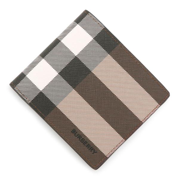巴宝莉 BURBERRY 两折钱包 带零钱袋 CC BILL COIN GC9 棕色 男士款 8052802-深桦木棕