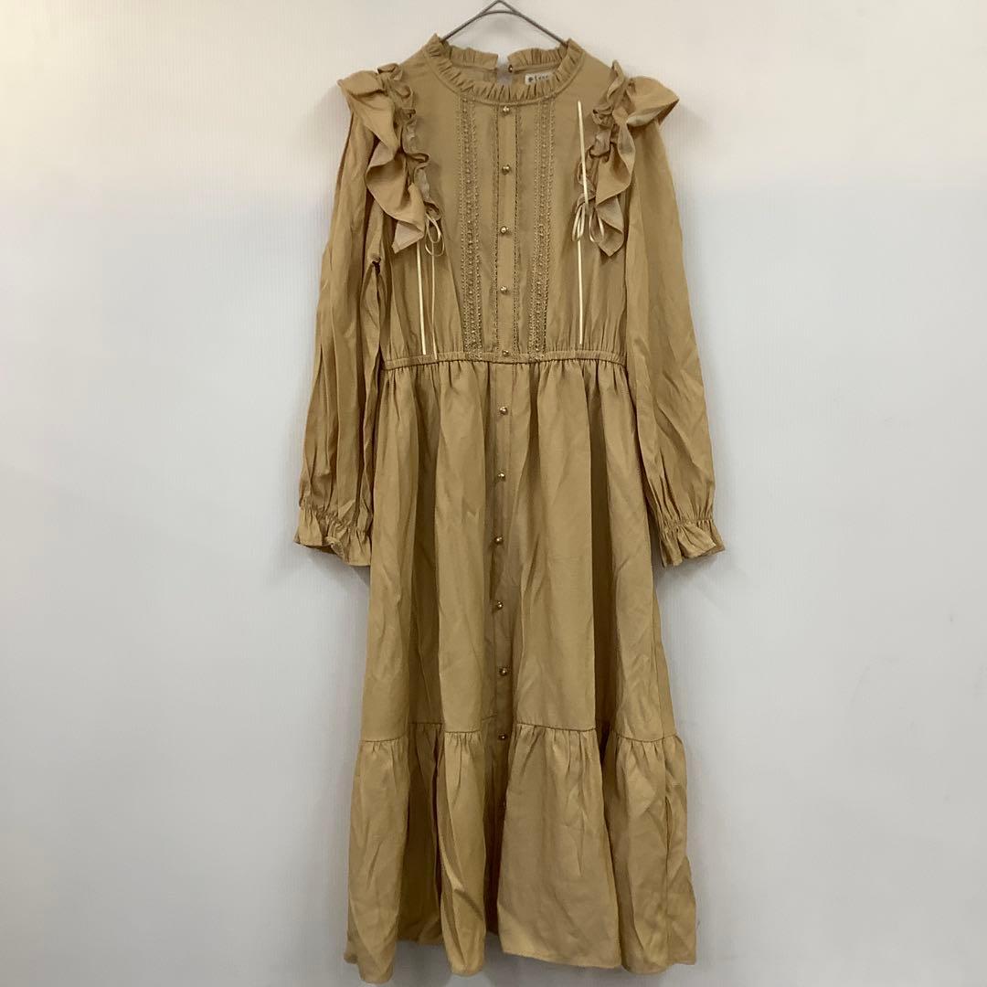 axes femme 女性款 褶边长裙 米色