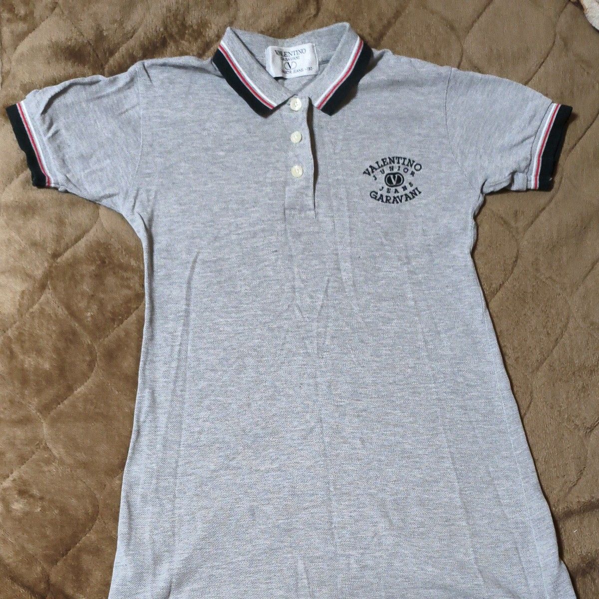 VALENTINO GARAVANI JUNIOR polo连衣裙灰色短袖尺寸130