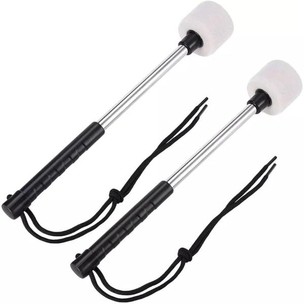 マレットドラム 打楽器 バスドラムマレット ティンパニ スティック (ホワイト)