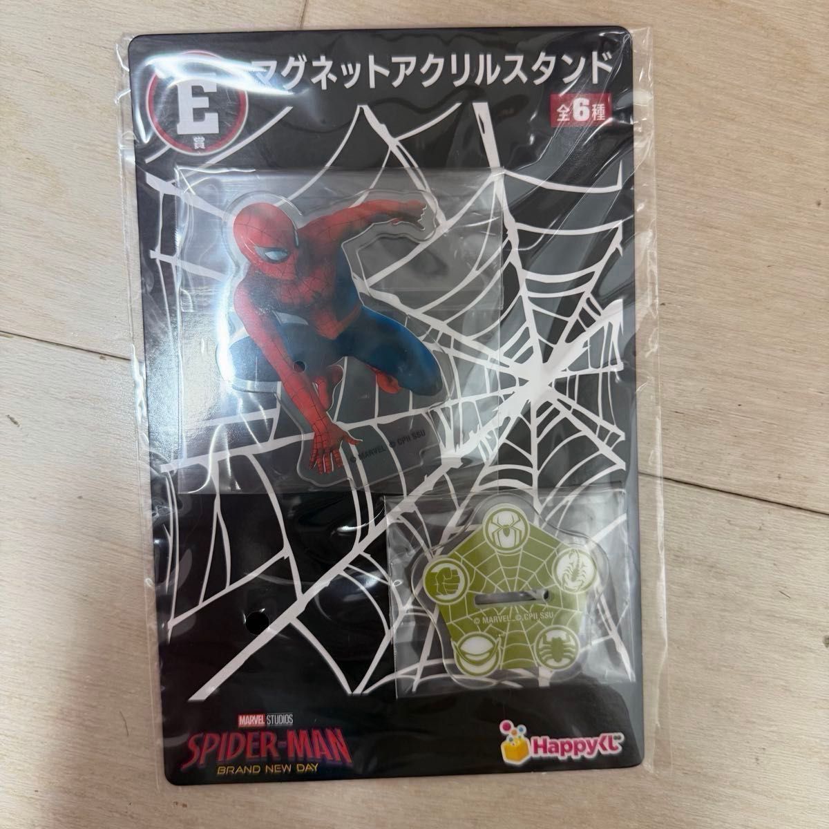 Happyくじ スパイダーマン E賞 マグネットアクリルスタンド