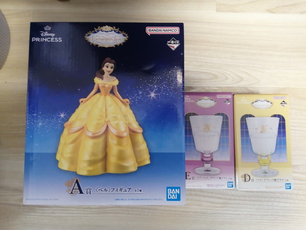 迪士尼公主一番赏 A赏 贝儿 手办 D赏 贝儿 E赏 乐佩 高脚杯