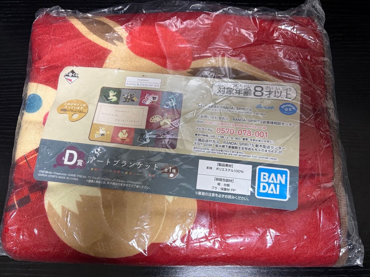 宝可梦 一番赏 布伊兹 艺术毛毯 伊布 D奖