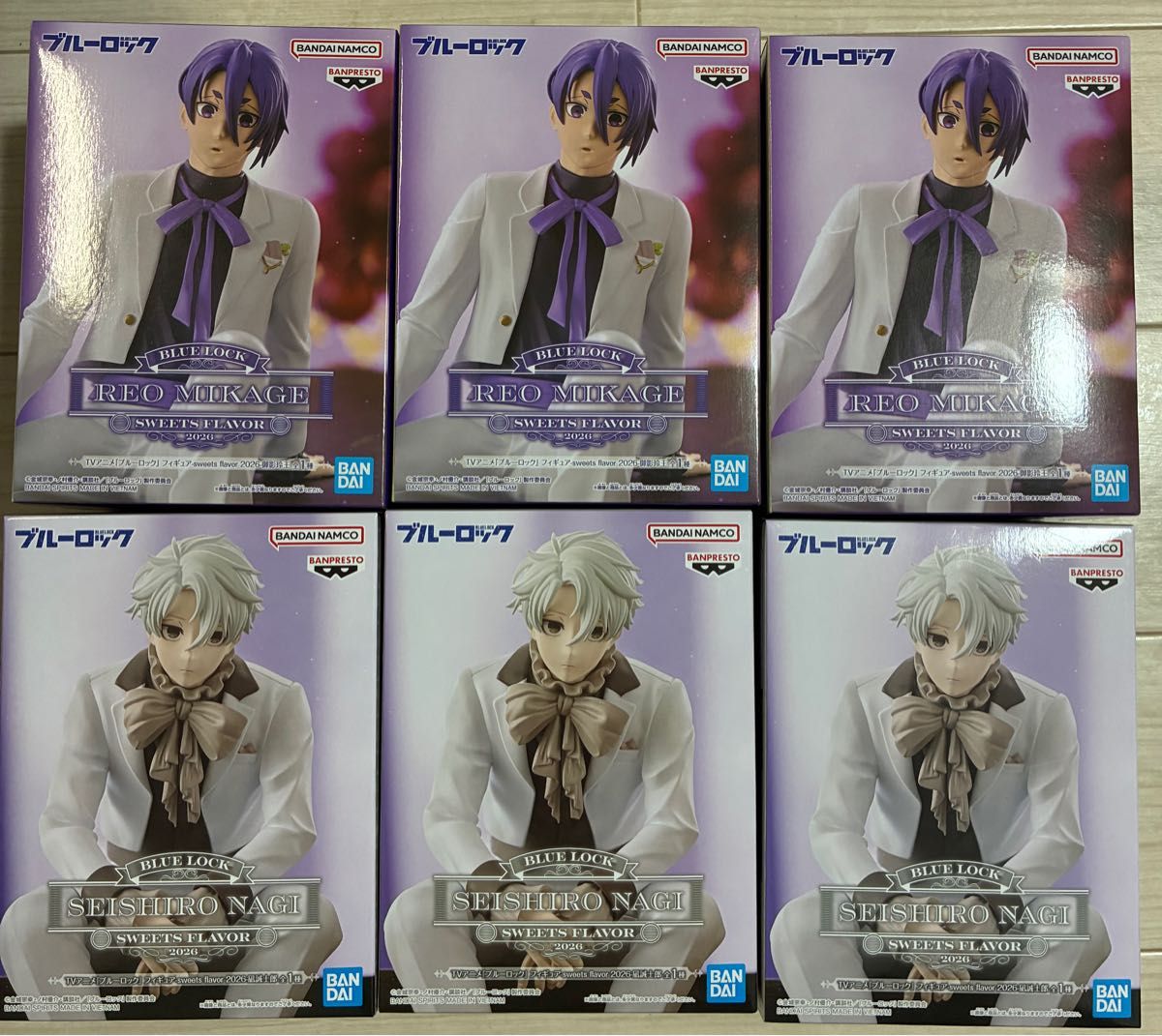 Blue Lock Figure SWEETS FLAVOR Reo Mikage Seishiro Nagi 6-Piece Set