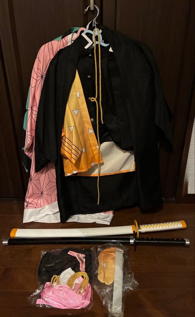 万圣节《鬼灭之刃》角色扮演服装·刀具套装——炭治郎、祢豆子、善逸同款套装
