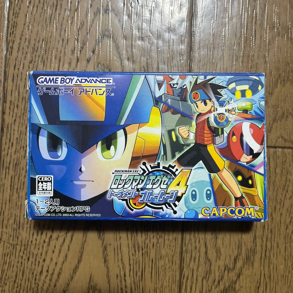 GBA Mega Man Battle Network 4 Tournament Blue Moon Game Boy Advance with Box