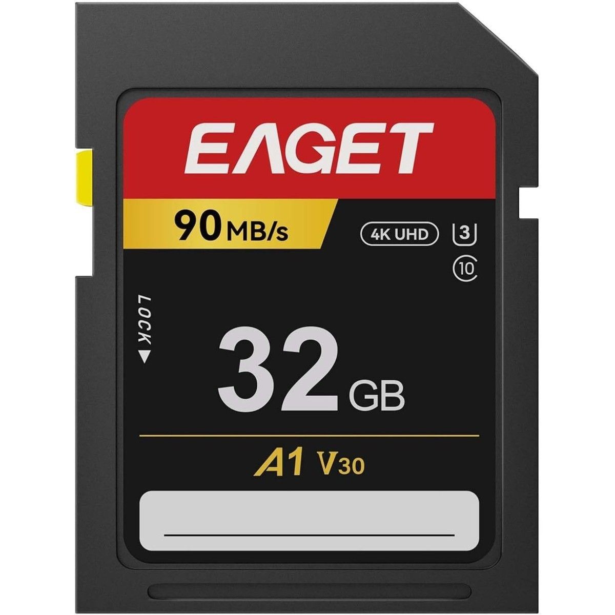 【新品】EAGET SD卡 32GB U3 V30 A1 Class10 最高90MB/s 支持4K 高速 数码相机/单反相机适用