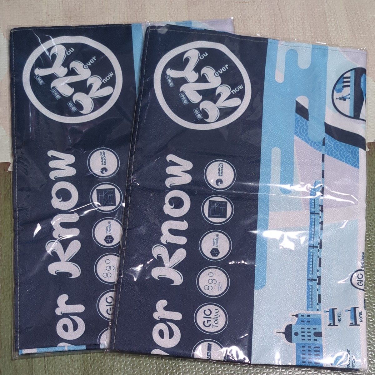 YNK 八重洲 日本桥 京桥 时尚包袱皮 2件套 纪念品