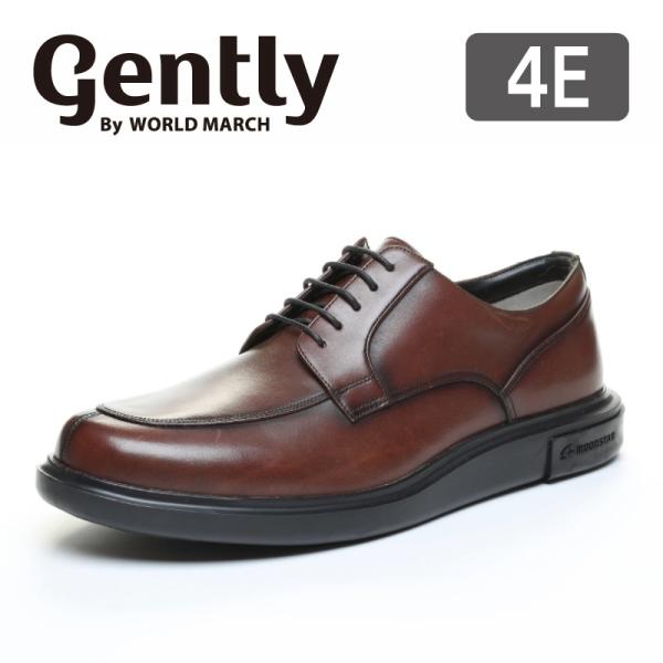 月星 运动鞋 透湿防水 宽版4E 真皮皮鞋 防水 男士传统鞋 黑色 优雅 gently GE202 深棕色 [优惠20%] 3月27日降价