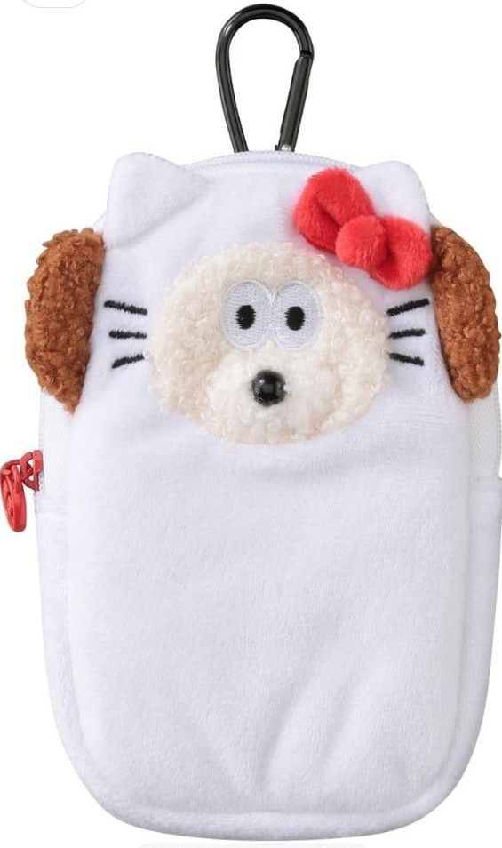 Brunch Brother acrylic keychain pouch, Brunch Brother x Sanrio collaboration, Puppy × Hello Kitty, Hands
