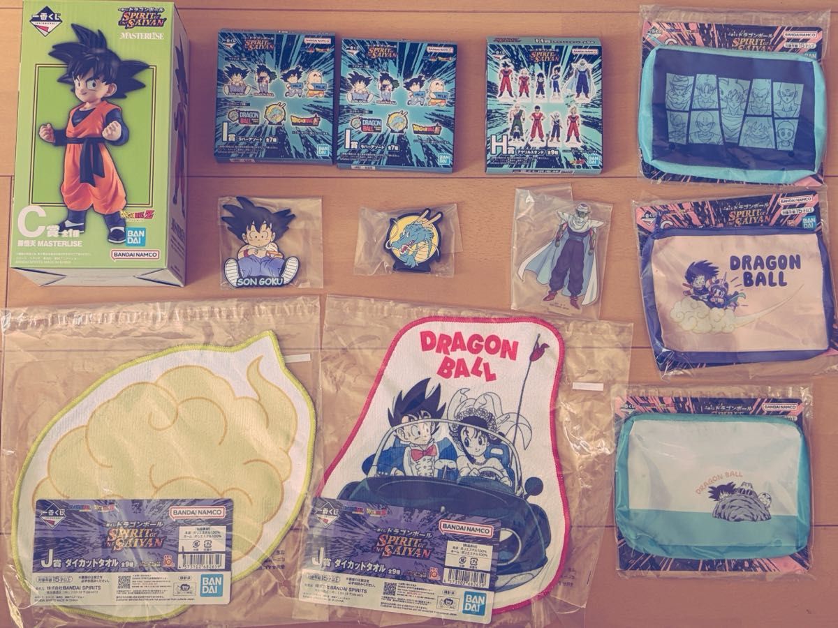Ichiban Kuji Dragon Ball SPIRIT OF THE SAIYAN Prize C Son Goten Pouch Towel Rubber Assortment Acrylic Stand
