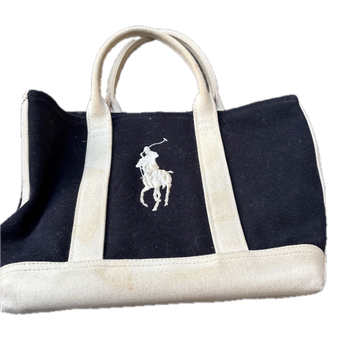 POLO RALPH LAUREN 波罗拉夫·劳伦 帆布托特包 黑色