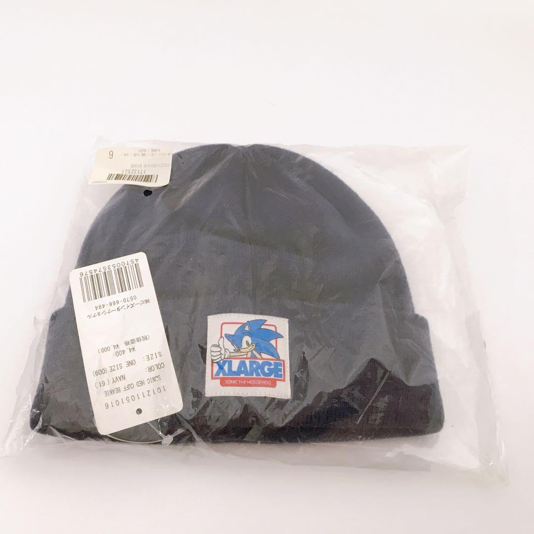 XLARGE SONIC THE HEDGEHOG 针织帽 海军蓝