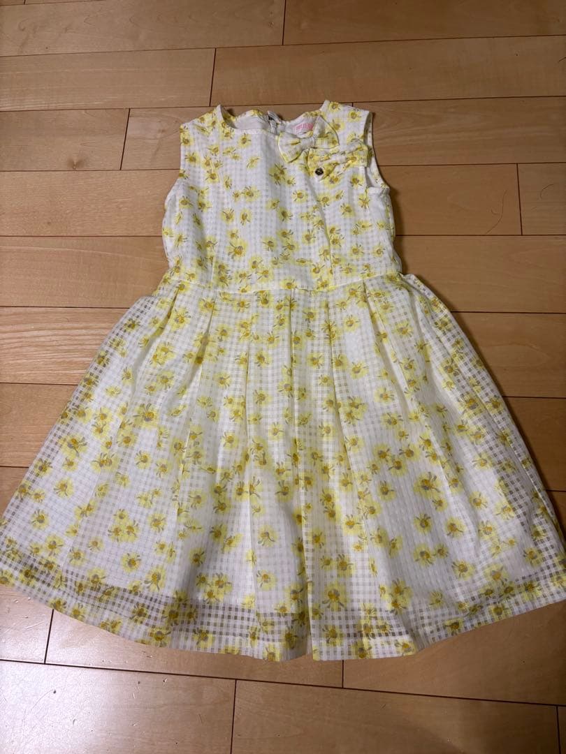 Mezzo piano花纹gingam check连衣裙130cm
