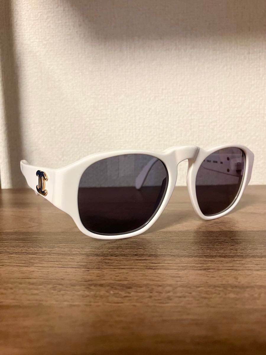 【希少】CHANEL シャネル ココマーク サングラス ホワイト 白 ケース有 ホワイトフレーム