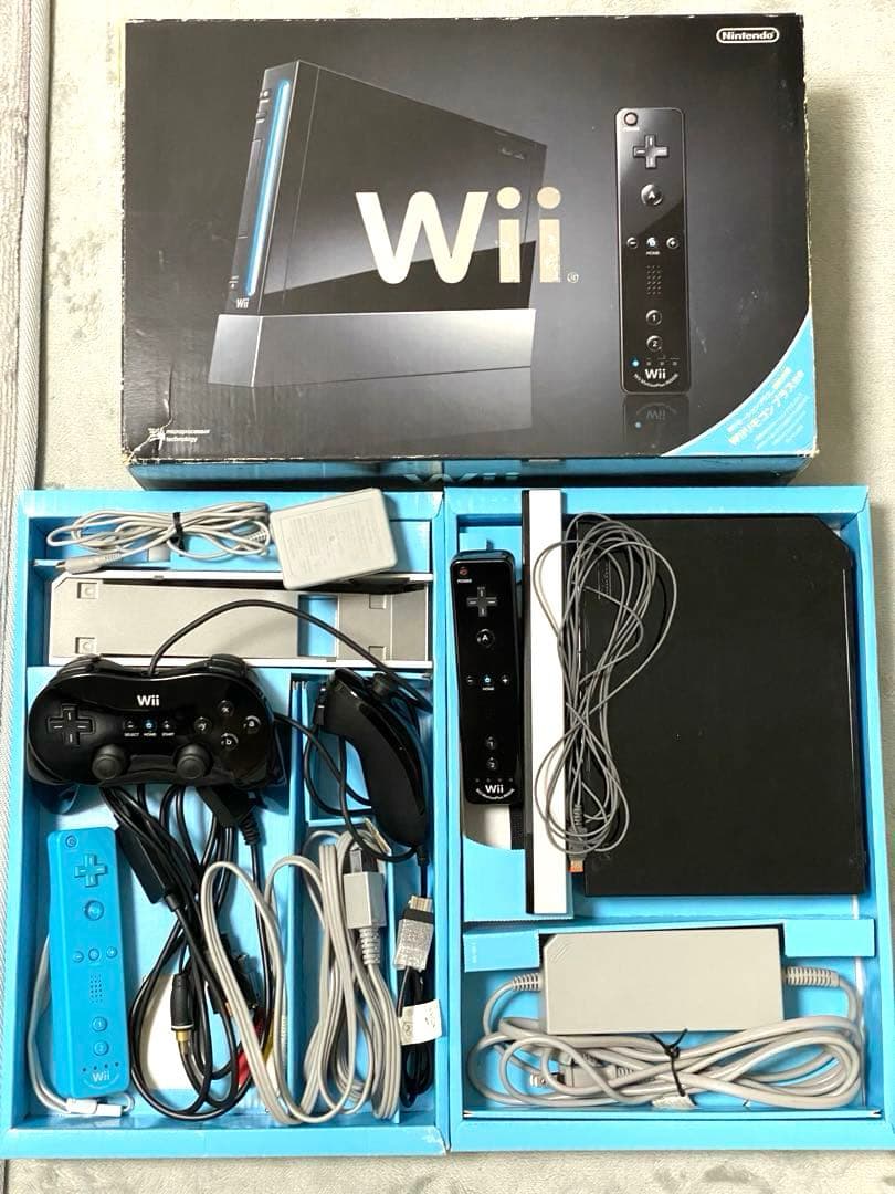 任天堂Wii主机 黑色 含遥控器Plus
