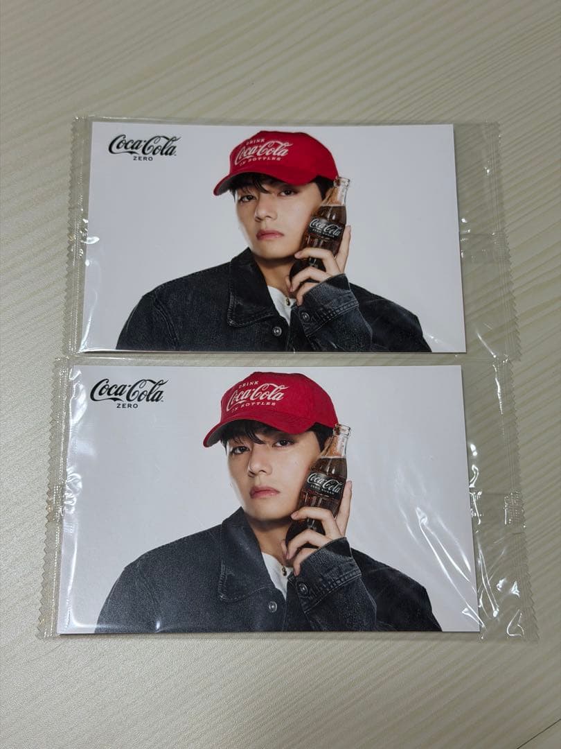 可口可乐 BTS V 联名明信片 2张套装 可口可乐