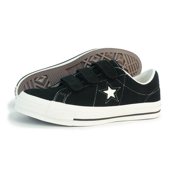 Converse CONVERSE 运动鞋 鞋类 男女通用 低帮 ONE STAR 麂皮 V-3 黑色 魔术贴 系带款 ONE STAR SUEDE V-3