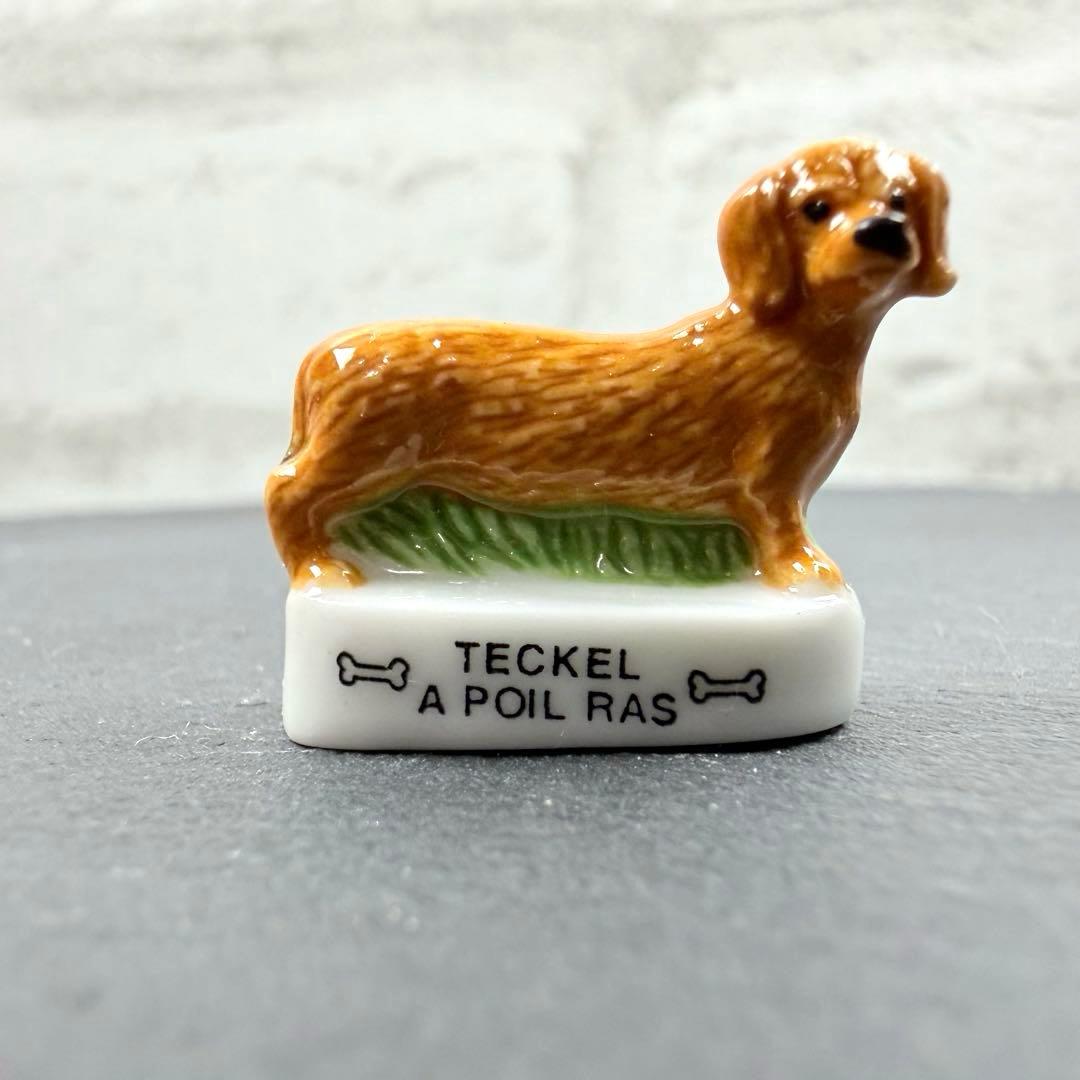 フェーヴ フランス 動物 ダックスフンド 犬 フェーブ ミニチュア 陶器