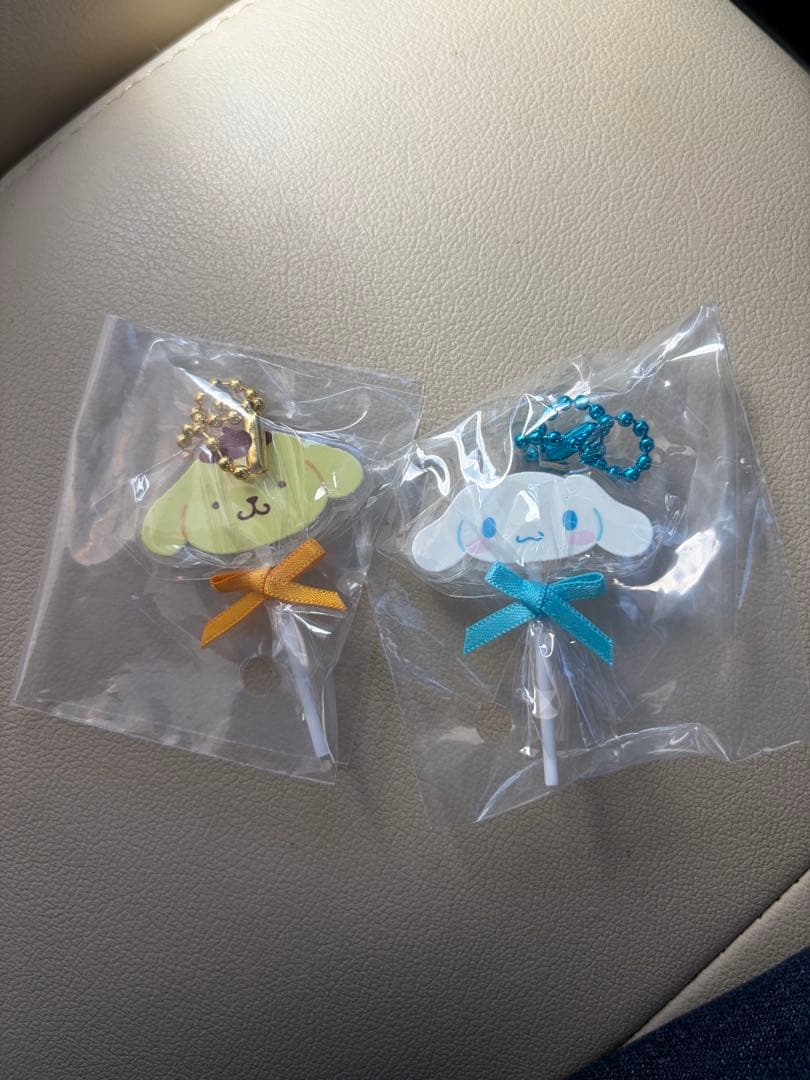 Sanrio Lollipop Charm Pom Pom Purin Cinnamoroll 2-Type Set