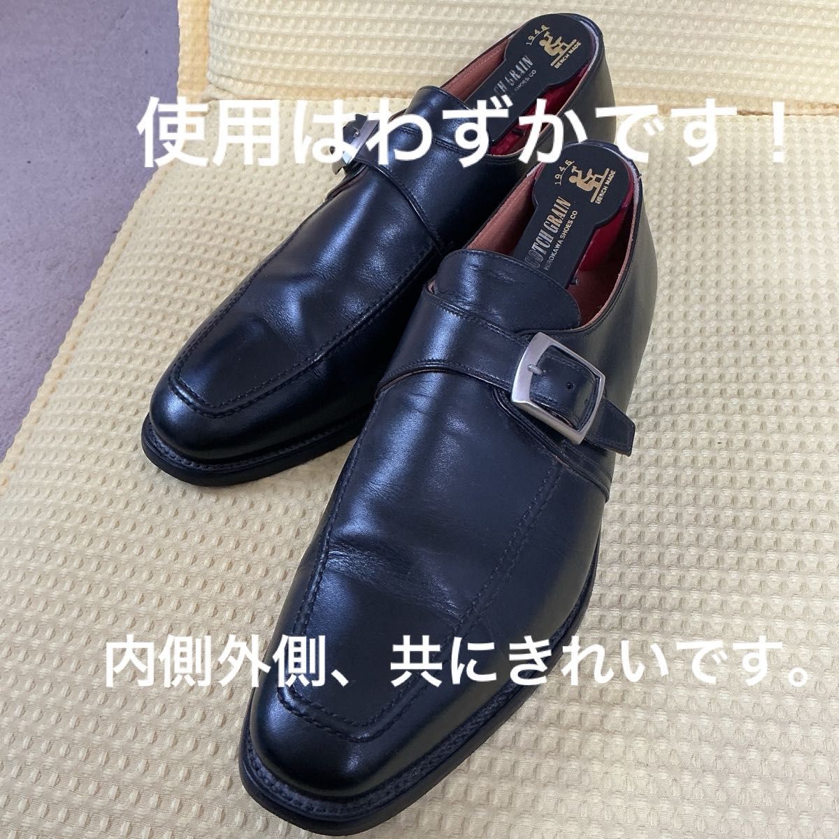 SCOTCH GRAIN 斯科特格雷恩 单扣蒙克鞋带 黑色 24厘米